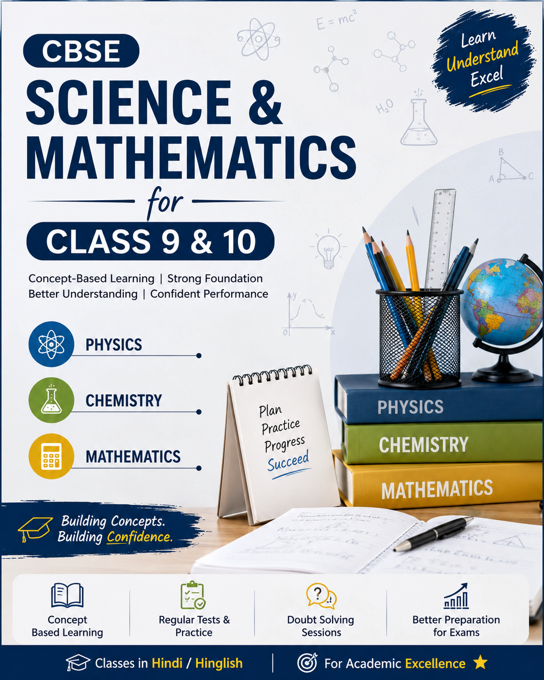 CBSE Science & Mathematics for Class 9 & 10